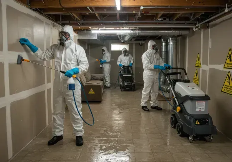 Basement Moisture Removal and Structural Drying process in Comanche County, TX